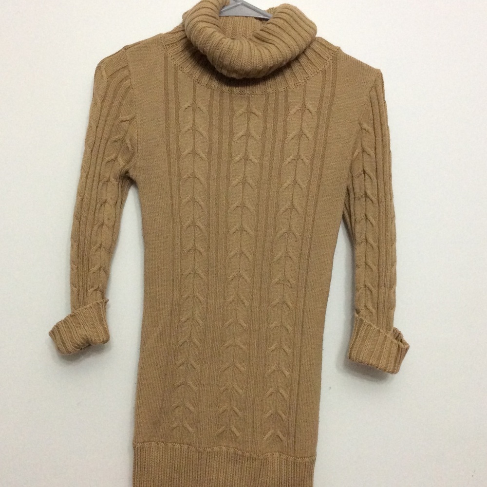 Tan Turtleneck Sweater